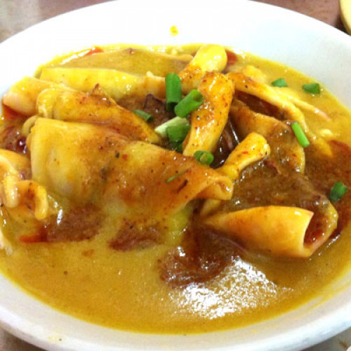 Calamares con salsa de curry