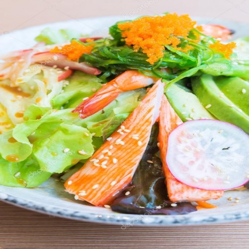 Ensalada de marisco y verduras